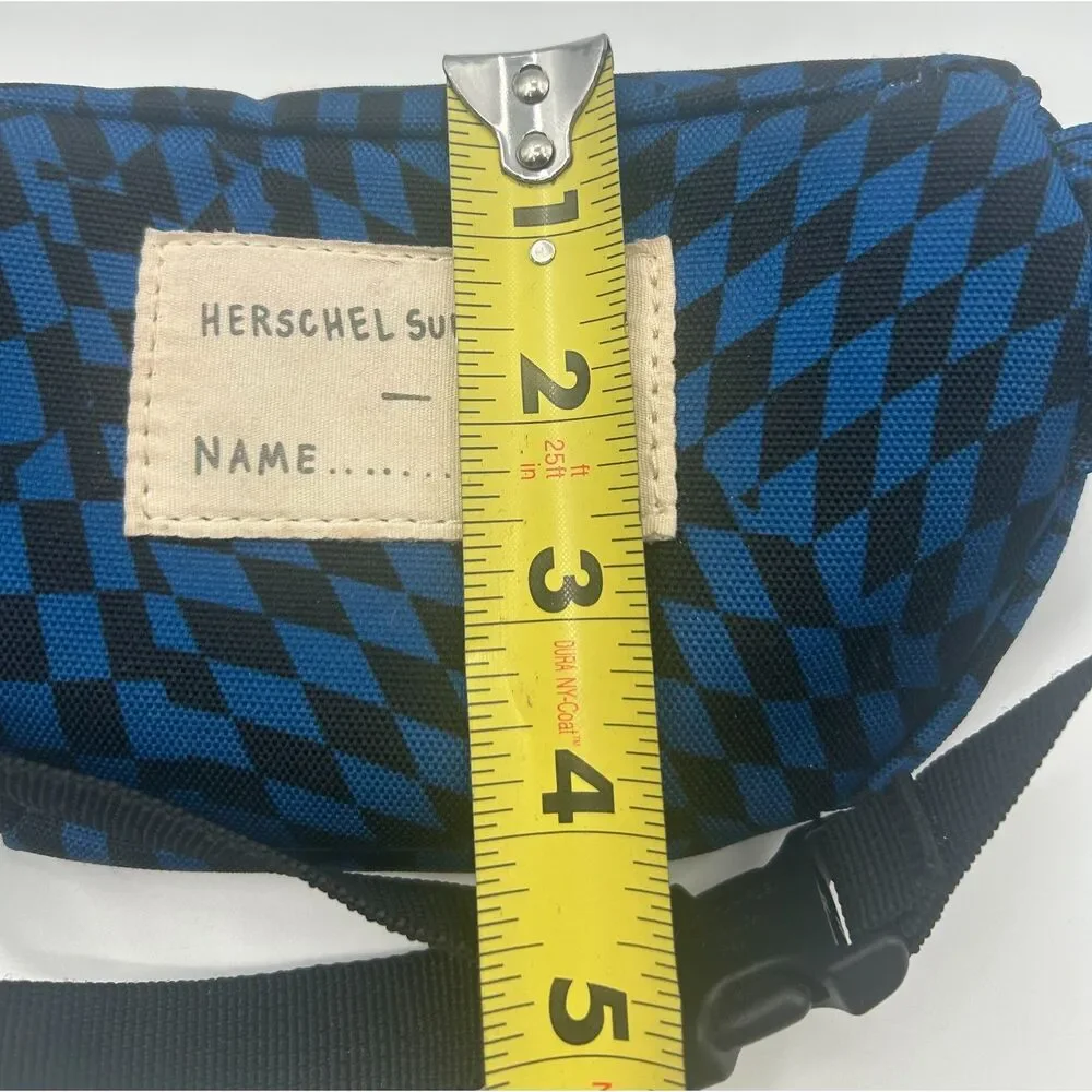 Herschel Fanny Pack Waist Bag Hip Pack Yellow Blue Adjustable Checkered Mini